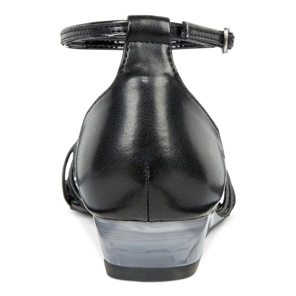 EASY STREET Womens Black Translucent Wedge Tarrah Round Toe Wedge Sandals 8 M - Picture 2 of 4